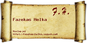 Fazekas Helka névjegykártya